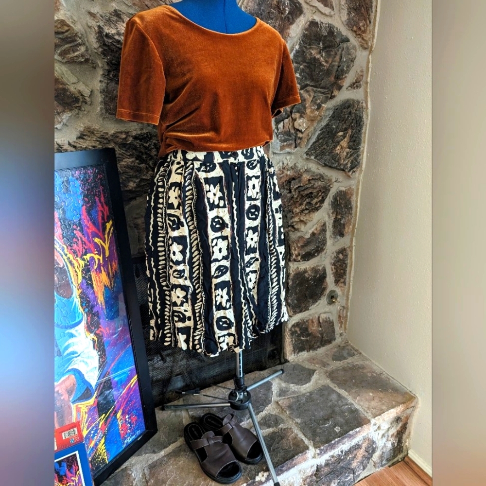 Tropic Pattern High Waist Shorts by Adrian Jordan